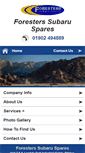 Mobile Screenshot of foresterspares.co.uk